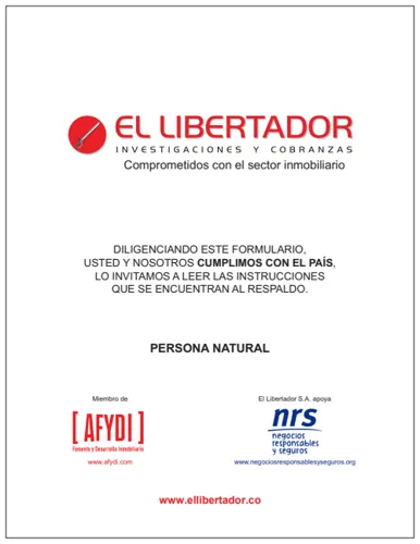Vista previa de Formulario Persona Natural
